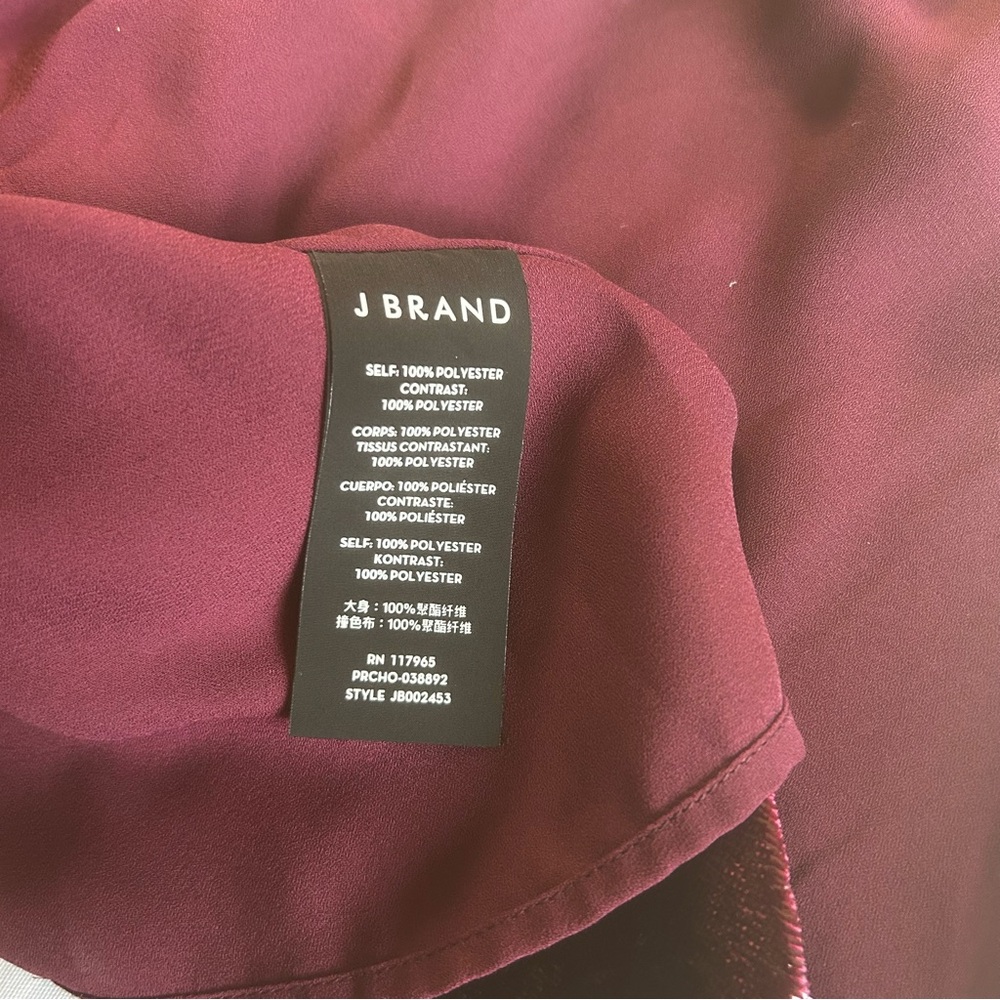 J Brand Lucy Cami Tank top Baroness wine womens SZ small y2k gossip girl party - Picture 10 of 12